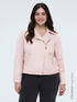 Biker puffer jacket with asymmetric closure image number 0
