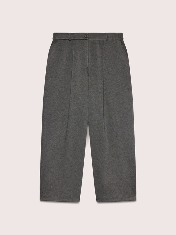 Wide Leg Trousers in Milano Stitch