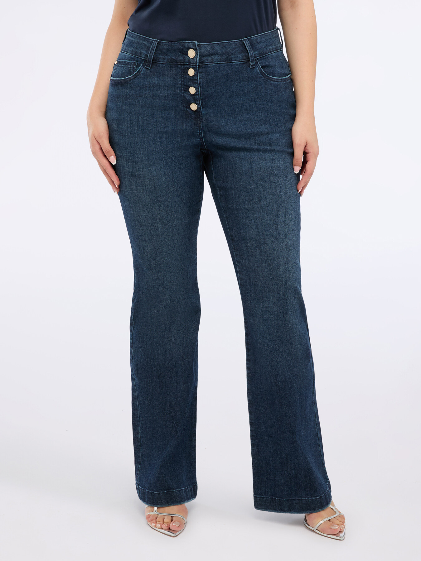 Flare jeans in blue wash image number 3