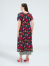 Long viscose dress with floral print image number 1