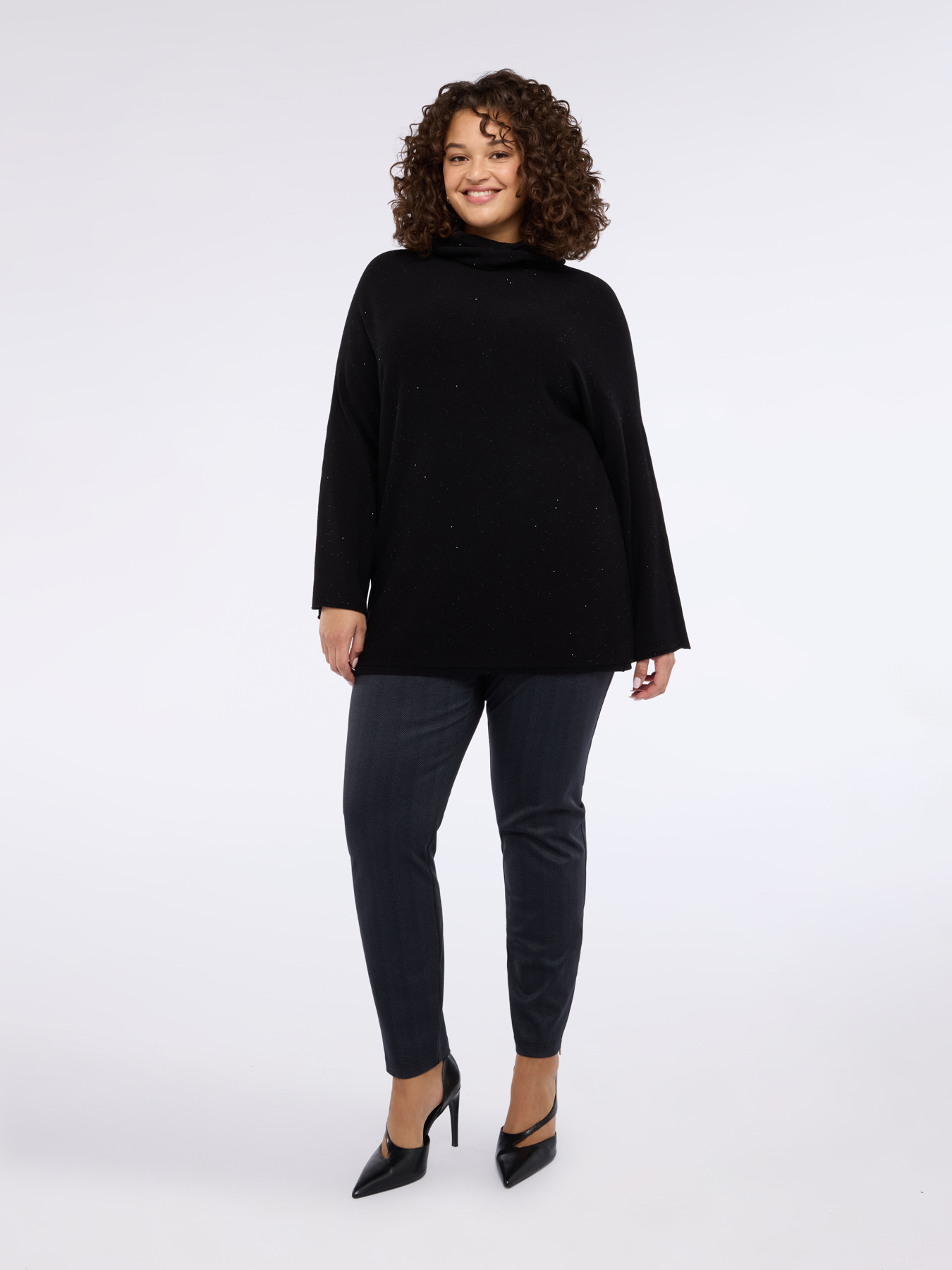 Pantalones skinny estampado espiga image number 0