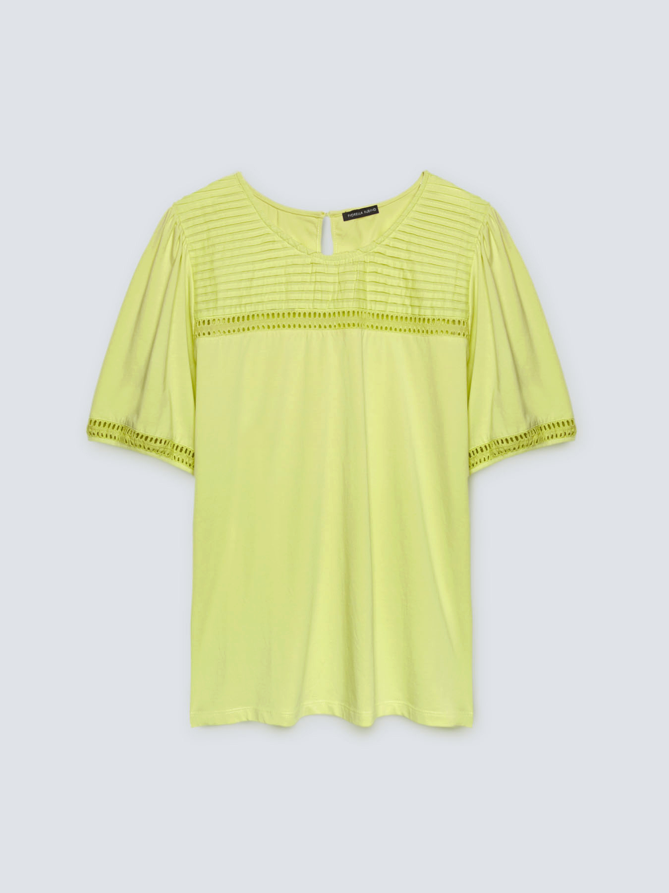 T-Shirt mit Falten und perforierten R&auml;ndern image number 4