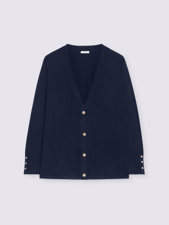 V-neck cardigan with buttons