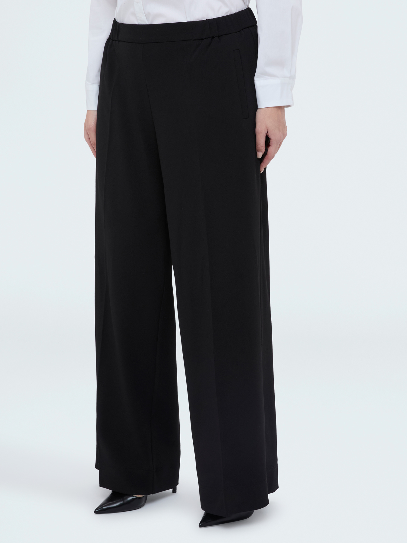 Pantaloni Wide Leg in tessuto stretch image number 2