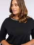 Jersey T-shirt with chain detail on neckline image number 3
