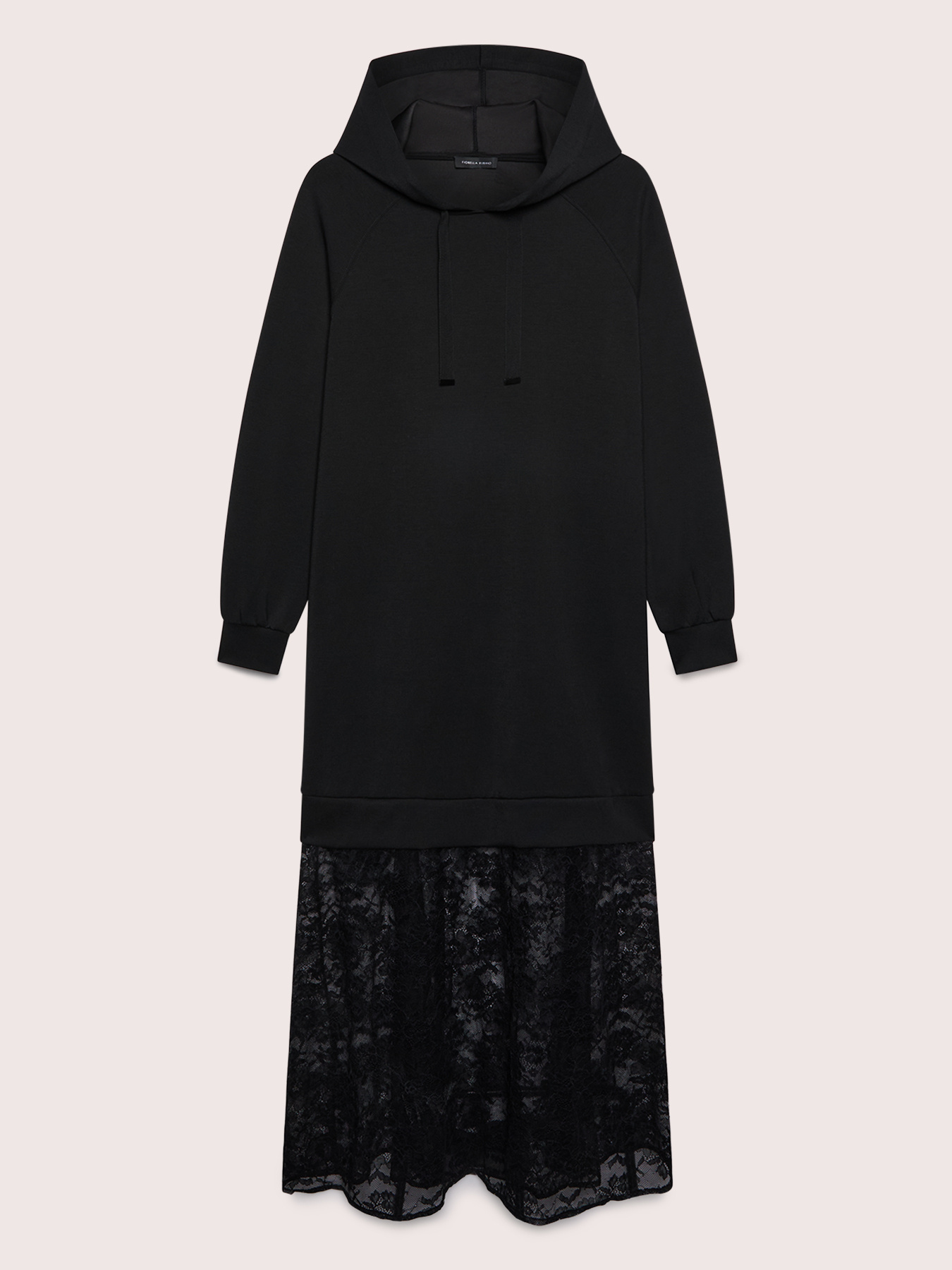 Robe en molleton avec jupe en dentelle image number 4