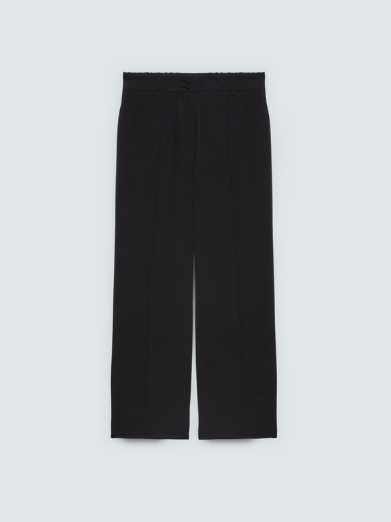 Wide Leg Trousers in Fluid Fabric