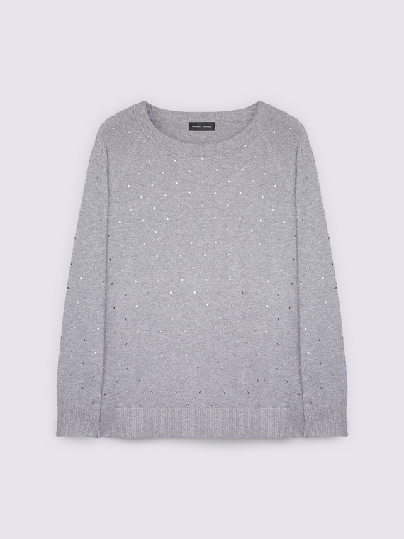 Sweater with glittery appliqu&eacute;s