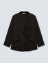 Blazer nero in cotone stretch image number 4