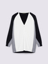Color block cardigan in viscose blend image number 4