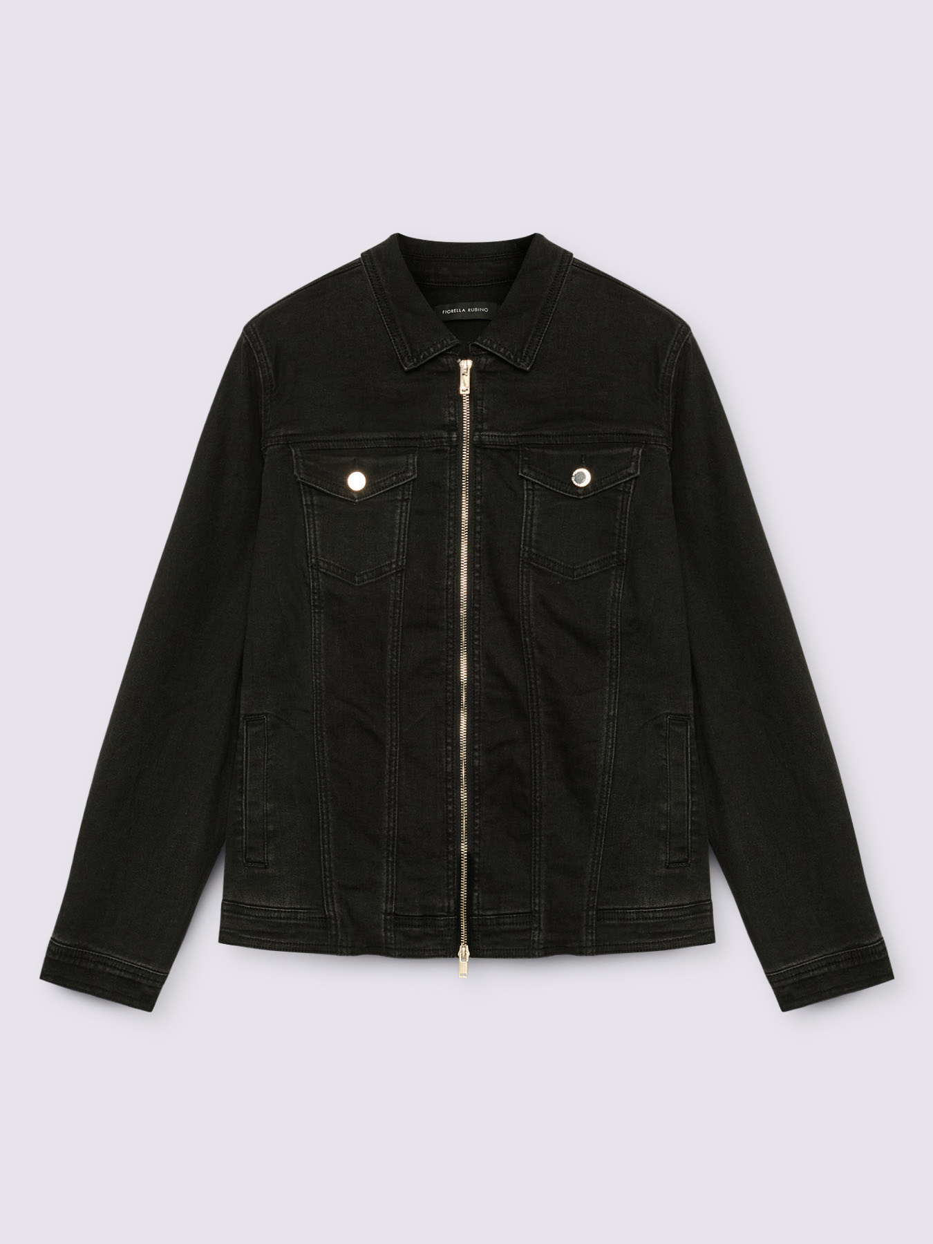 Giubbotto denim con zip e tasche image number 5