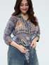 Bluse mit Foulard-Print aus Viskose-Musselin image number 3