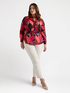 Camisa con estampado de hojas image number 0