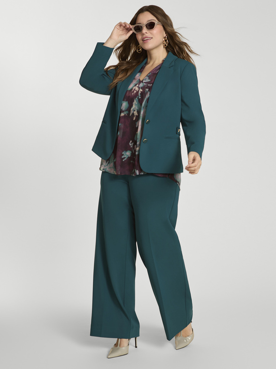 Cropped blazer in stretch fabric