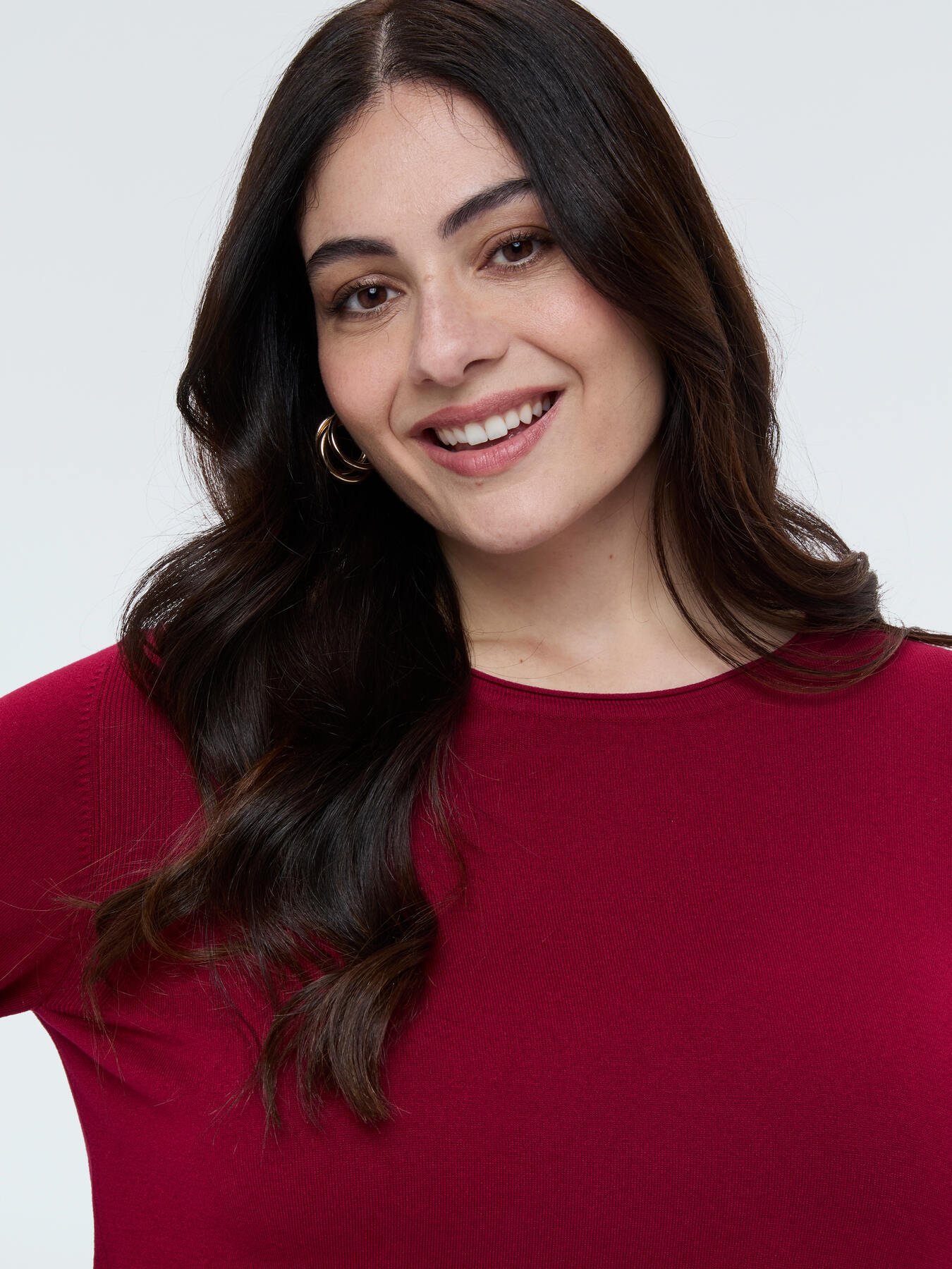 Pull ras-du-cou en m&eacute;lange viscose image number 2