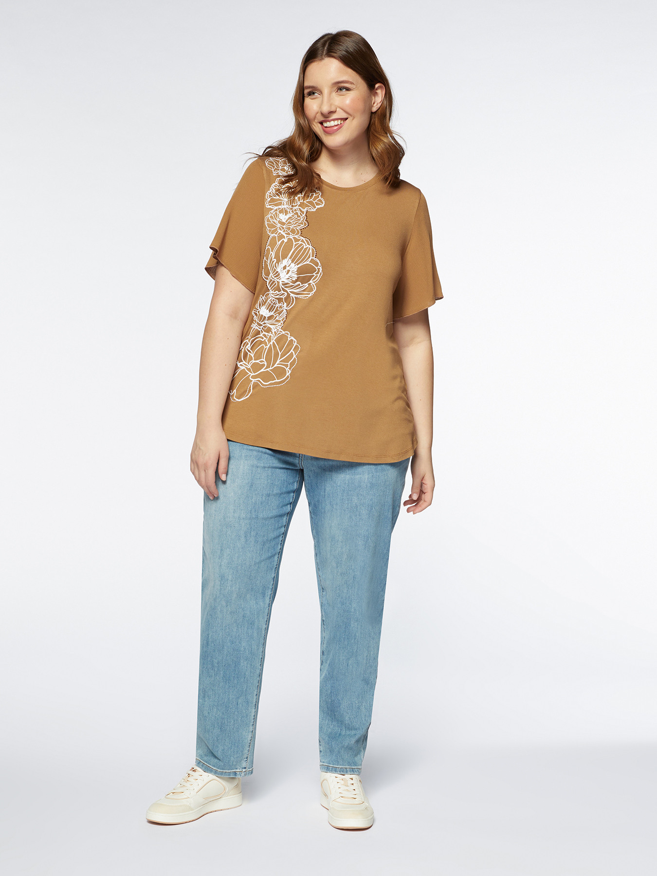 T-shirt with floral print image number 0