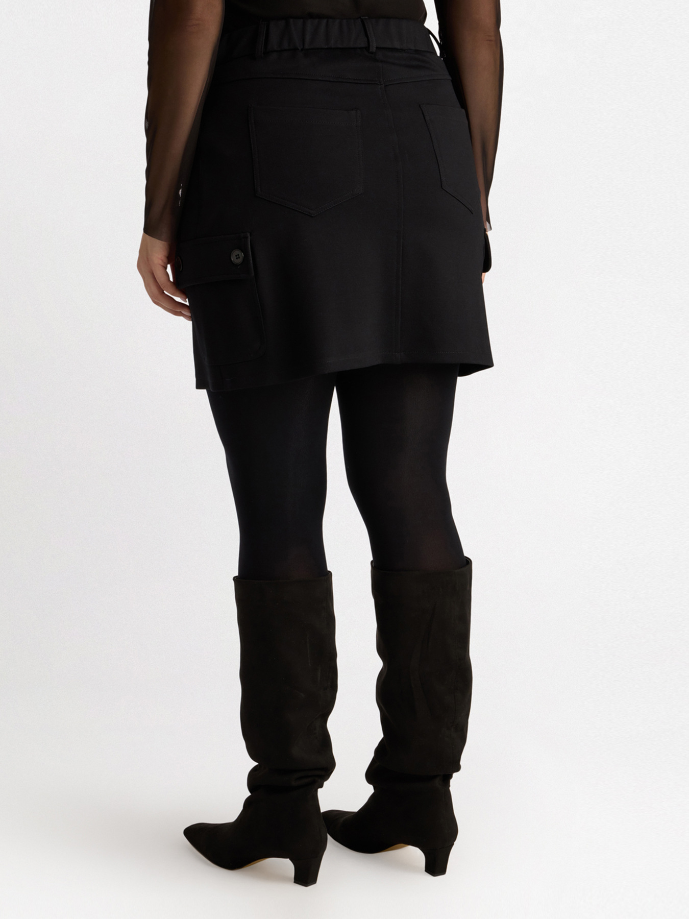 Plush cargo mini skirt image number 1