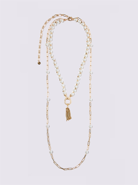 Collar multihilo con borla