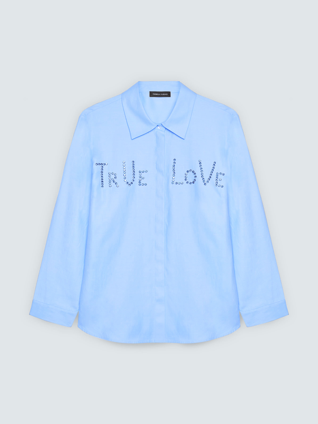 Camisa con letras de strass image number 5