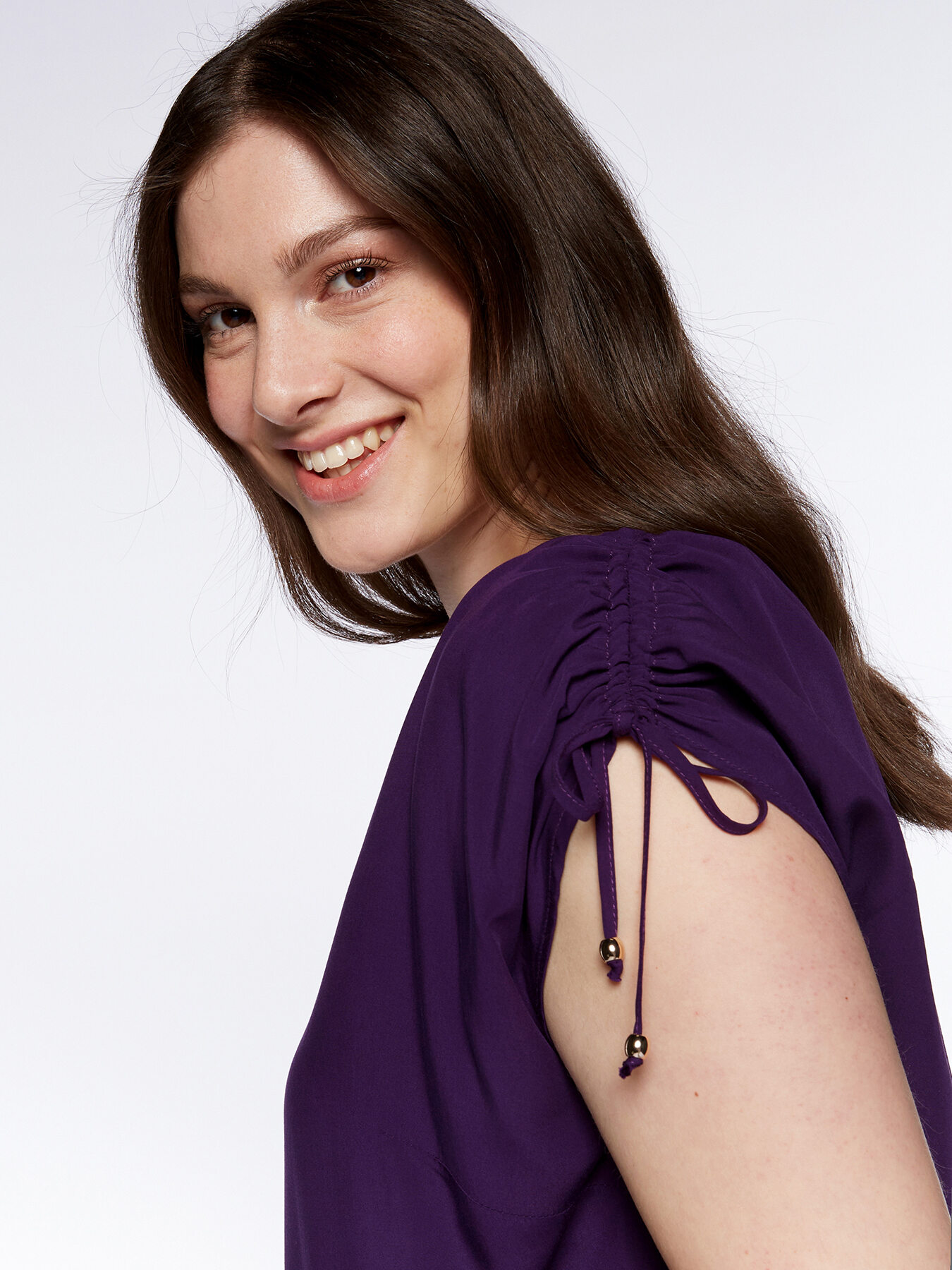 Blouse en viscose avec cordons image number 3