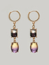 Dangling earrings with dégradé gemstones image number 2