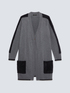 Cardigan lungo con bordi neri image number 4