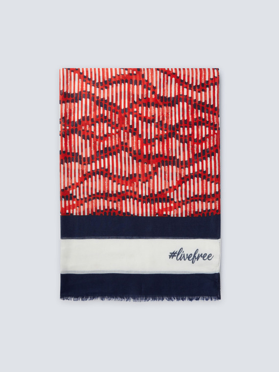 Wave-print scarf