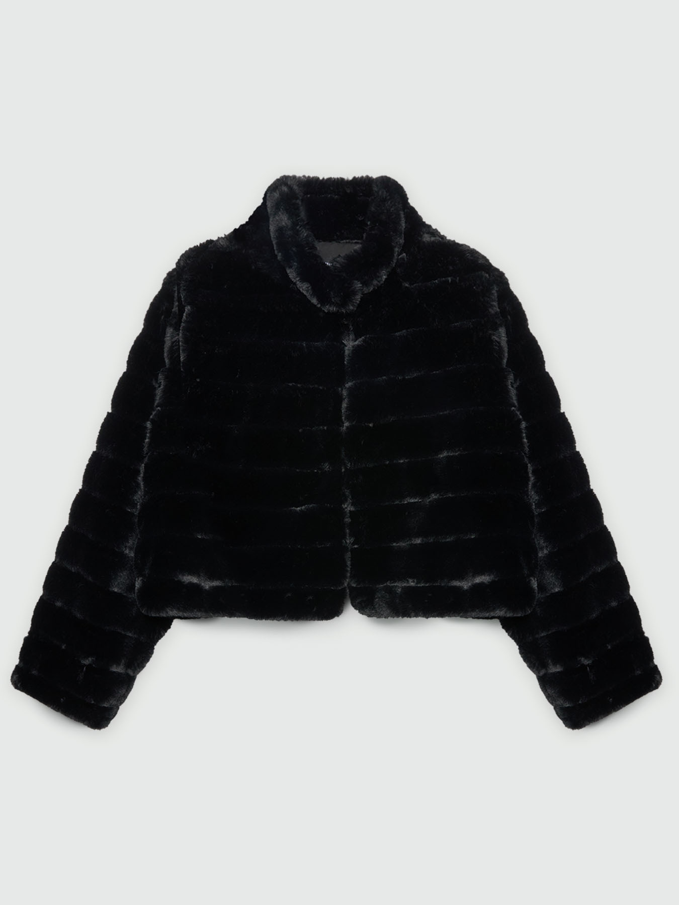 Short plush-effect jacket image number 4