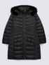 Long bi-material down jacket image number 5