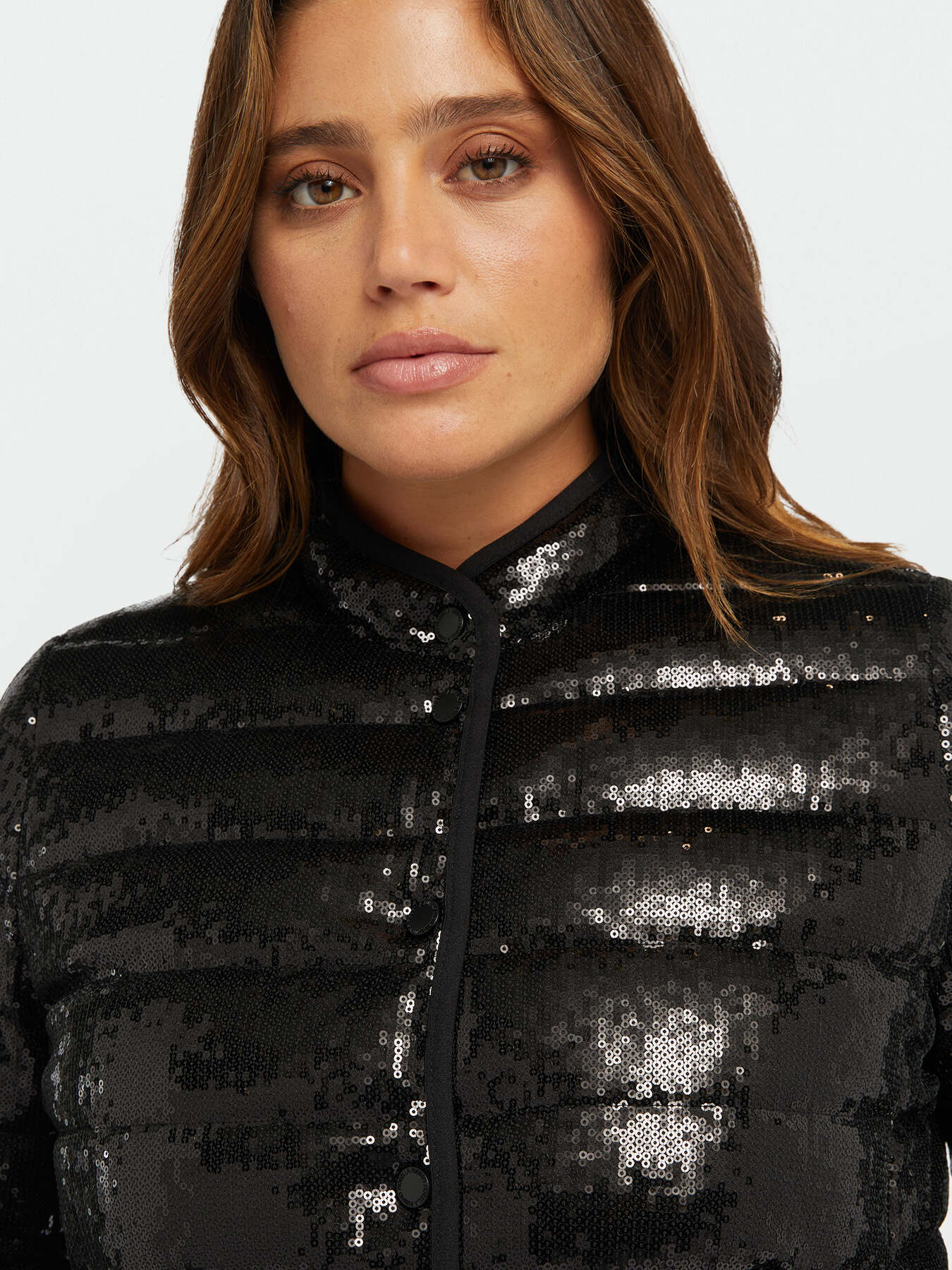 Full sequined down jacket with Sorona&reg; Aura padding image number 4