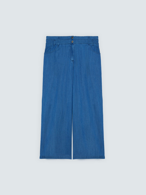 Jeans cropped in Tencel