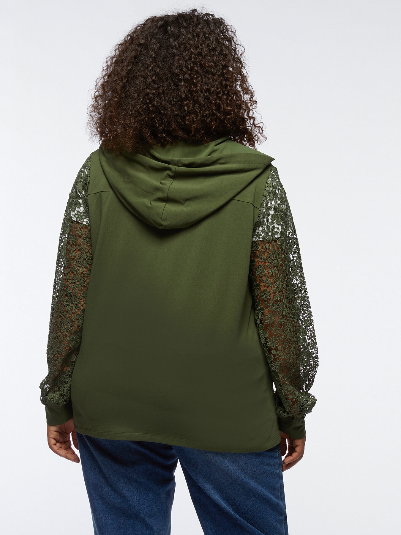 Felpa con maniche in pizzo image number 1