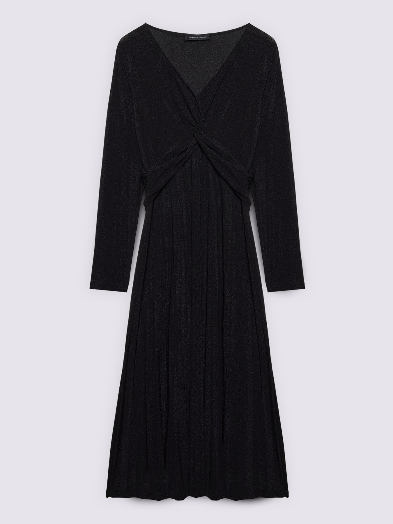 Vestito lungo DREAM in jersey lurex con gonna plisse image number 4