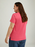 Coloured T-shirt with lettering and crystals image number 1