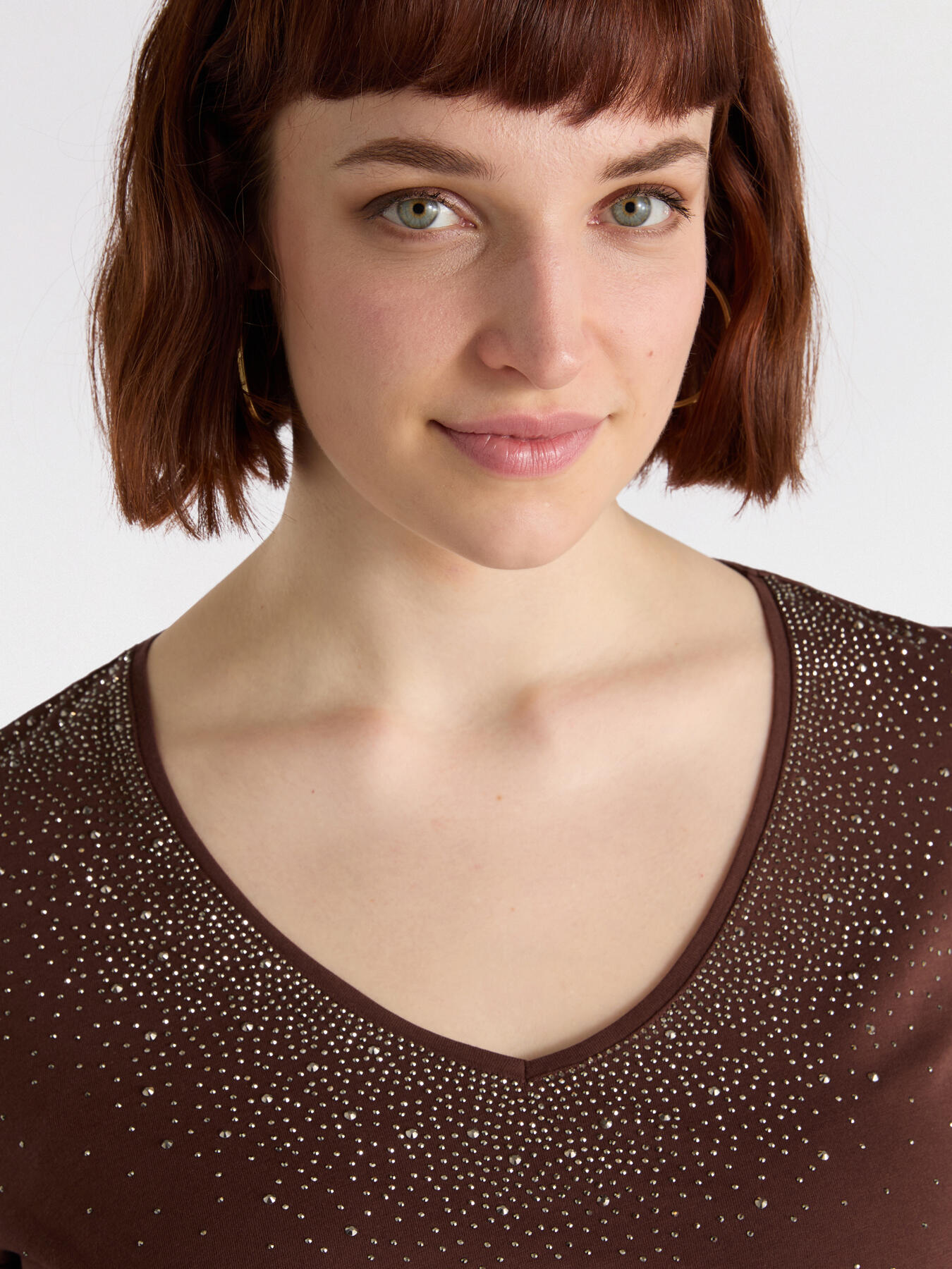 T-shirt con strass image number 3