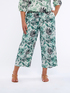 Pantalon en coton et lin imprimé jungle image number 0