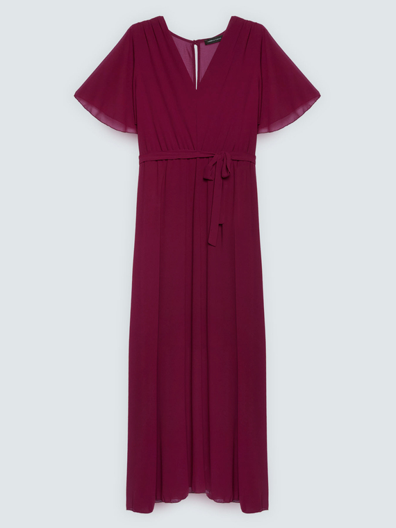 DREAM georgette dress with V-neckline