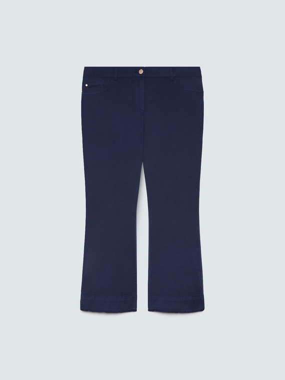 Pantalon Kick Flare en coton l&eacute;ger