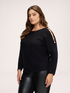 Boat neck sweater in viscose blend image number 0