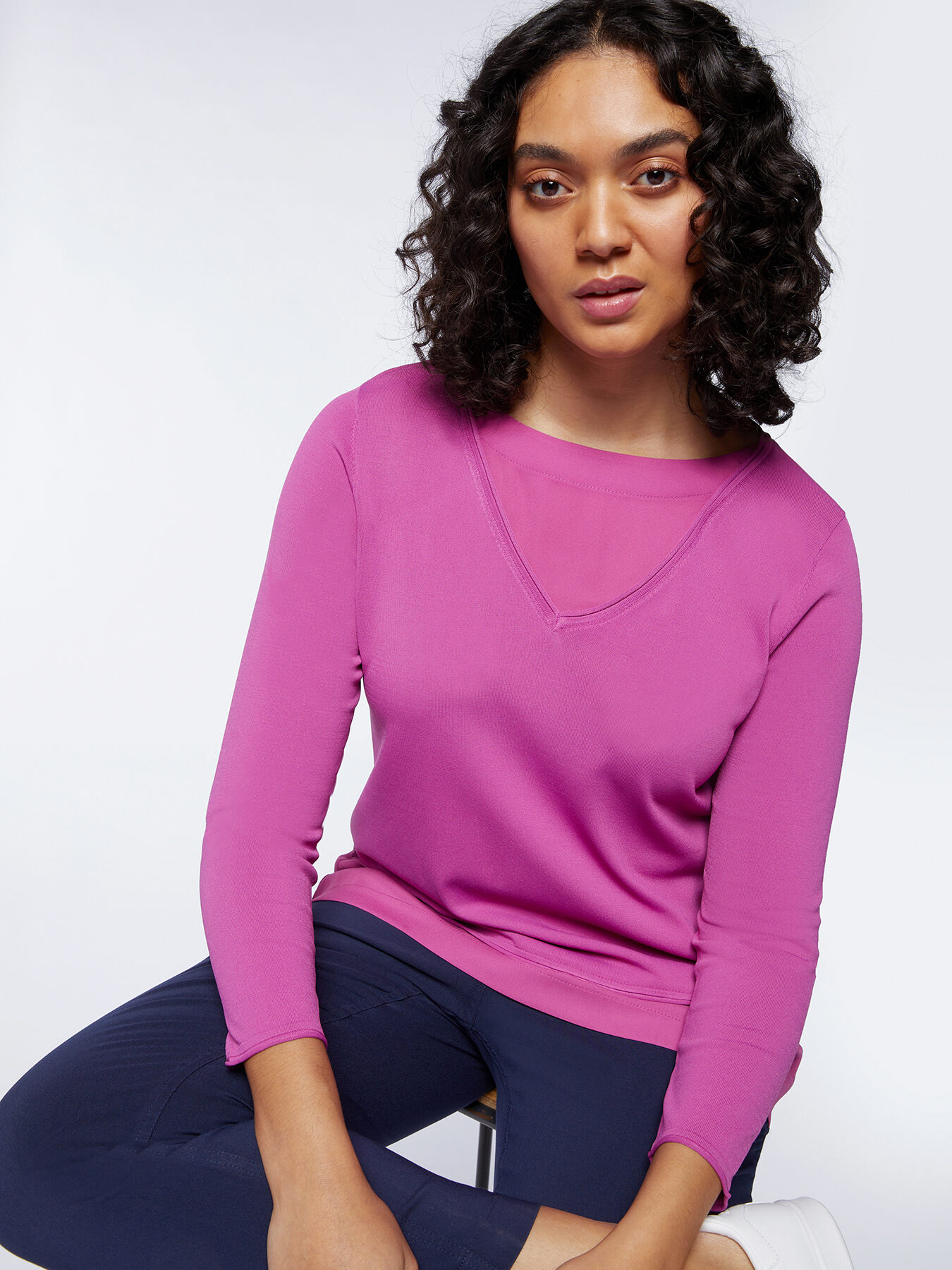 Pull en deux tissus image number 3