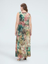 Long flared dress with print image number 1