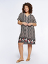 Ethnic print beach cover-up dress image number 3
