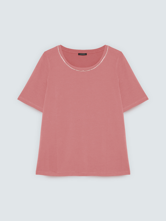 Cotton t-shirt with luminous appliqu&eacute;s