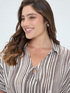 Striped viscose blouse image number 2