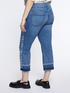 Kick flare jeans with rhinestone trims image number 1