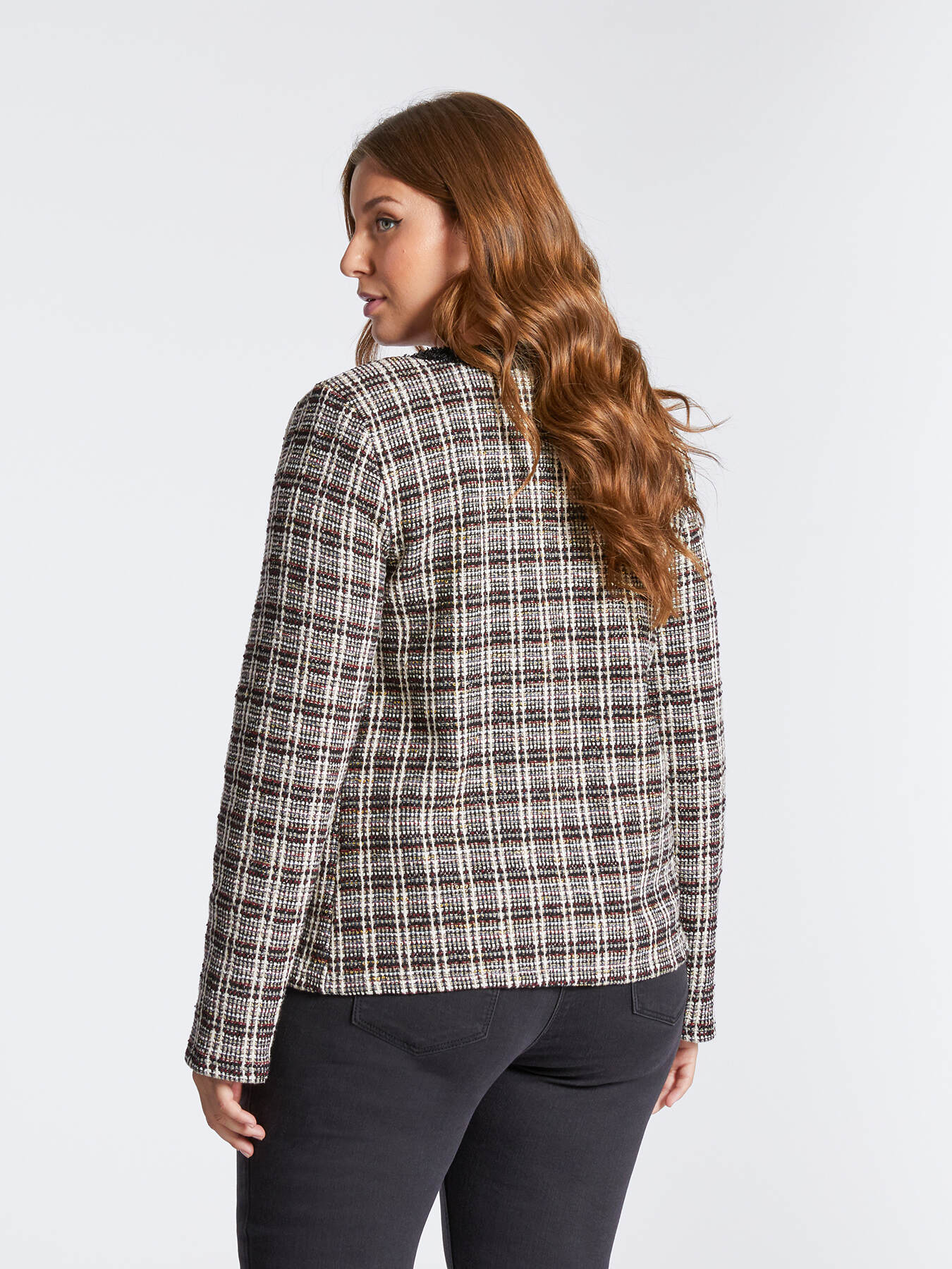 Patterned fabric jacket image number 1