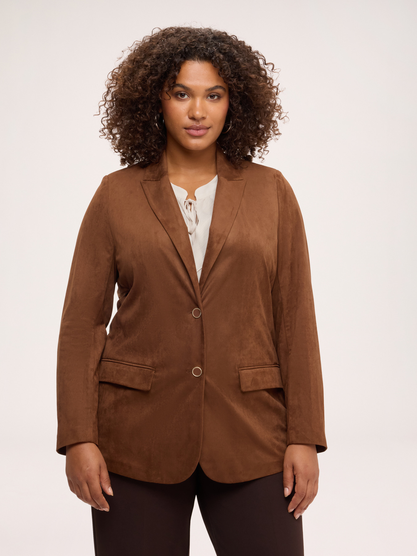 Soft touch fabric blazer image number 0