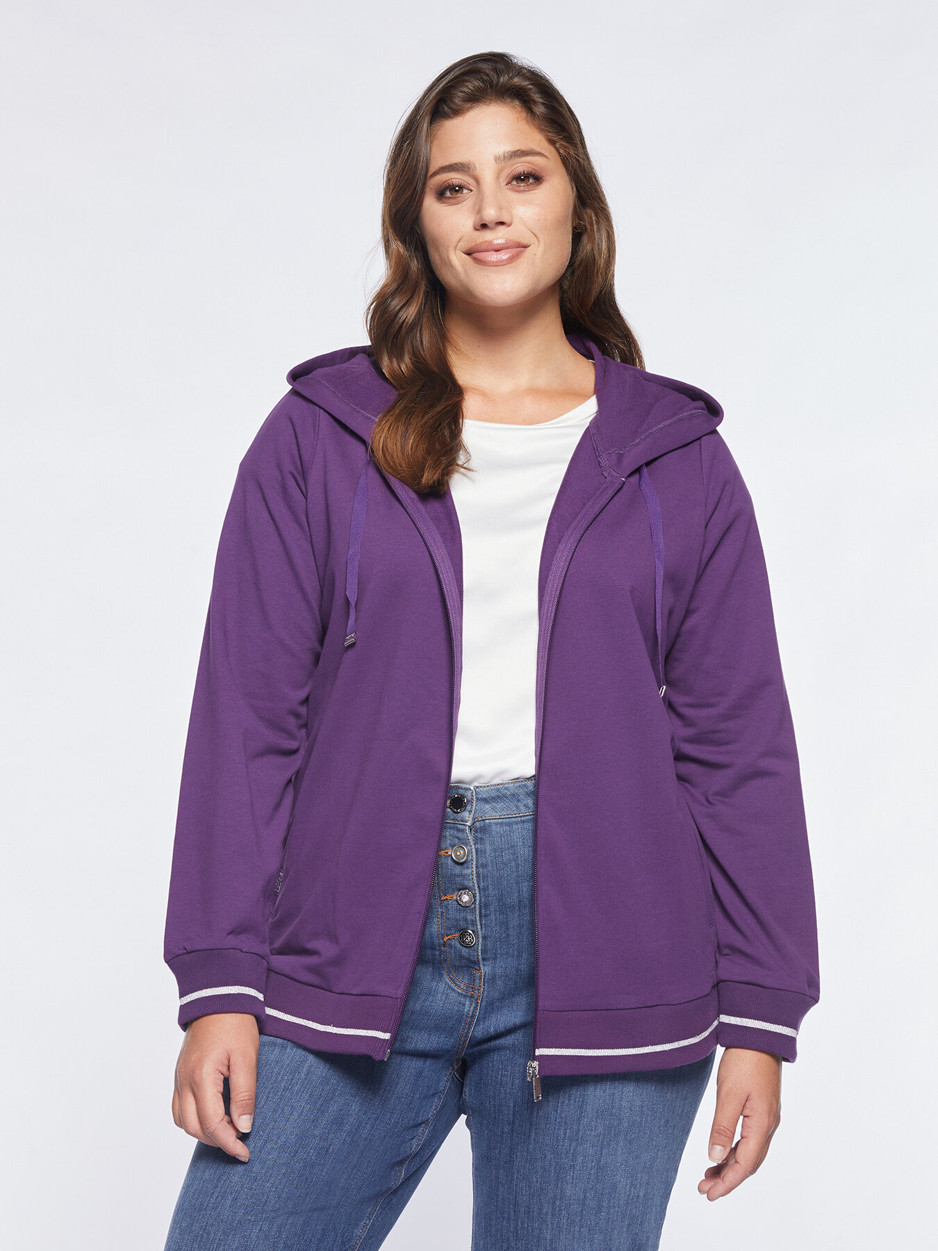 Sudadera con logo y borde de l&uacute;rex image number 0