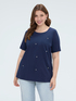 T-shirt in cotone con charms image number 0