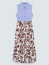 Sleeveless shirt dress with print image number 4